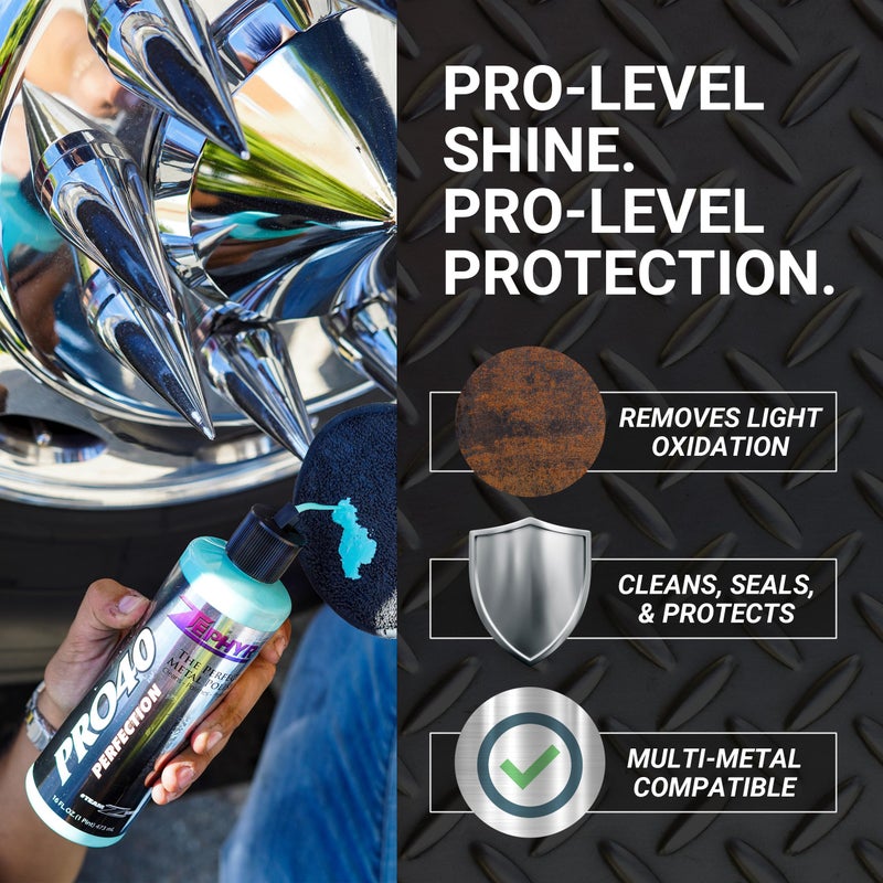 Zephyr - Pro 40 Perfection Liquid Metal Polish - Stainless Steel & Aluminum Polish for Big Rigs, Semi Trucks, Fuel Tanks, & More - 32 oz - Image 3
